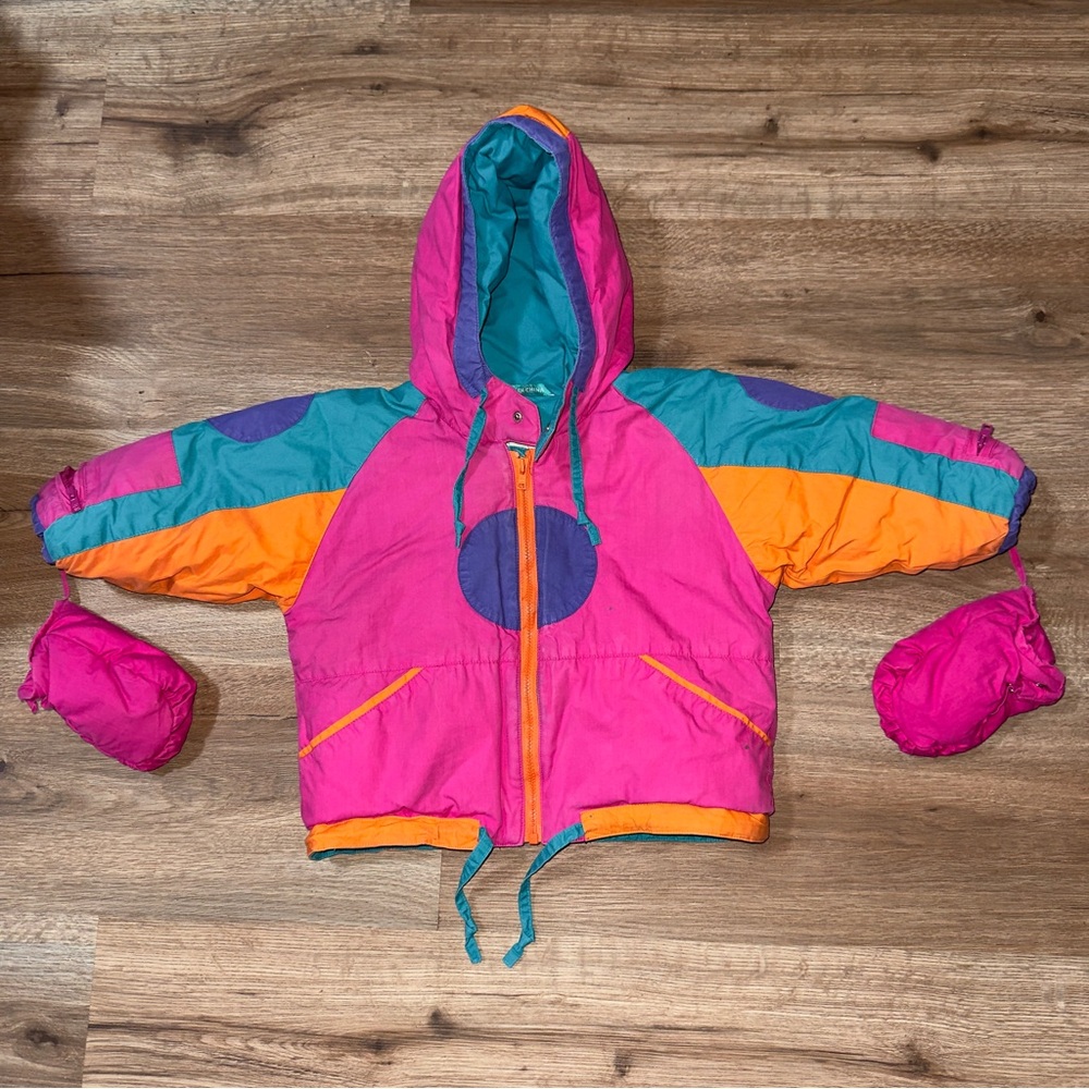 Vintage 90’s Brambilla Colorblock Jacket with Mittens